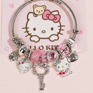 Hello Kitty Pendant Zinc Alloy Bracelet